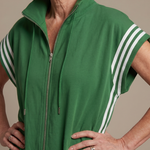 Lark™ | Zip Front Stripe Panel Jumpsuit