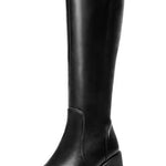 Margovil Square Toe Chunky Block Side Zipper High Boots
