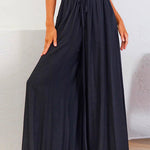 Margovil Drawstring Elastic Waist Wide Leg Baggy Pants(5 Colors Available)