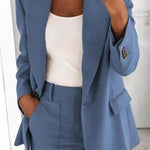 Margovil Lapel One Button Solid Office Blazer