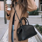 Retro British style mid-length coat