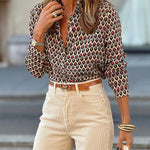 Lapel casual slim shirt