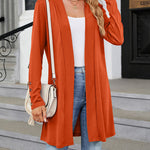 Lightweight Open Front Cardigans Long Sleeve Casual Soft Drape Knit Cardigan