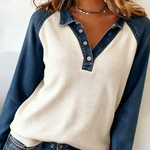 Thalía | Denim Detail Top