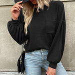 Nadorine Long Sleeve Backless Hollow Knit Sweater for Women Casual Work Office Loose Fit 2026 | Under