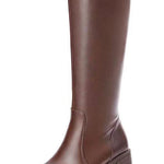 Margovil Square Toe Chunky Block Side Zipper High Boots