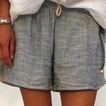 Margovil Fashion Style Drawstring Waist Striped Shorts