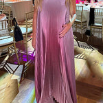 Margovil Strapless Tube Gradient Ombre Satin Maxi Party Dress