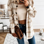Margovil Button Down Pockets Boyfriend Plaid Shirts