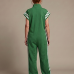 Lark™ | Zip Front Stripe Panel Jumpsuit