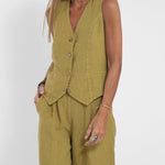 Vest & Pants Cotton Leisure Suit