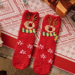 Nadorine Christmas Coral Velvet Socks