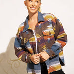 Long Sleeve Button Lapel Collar Jacket