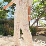 Off-White Crochet Knit Set