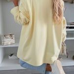 Solid Color Casual Lapel Long Sleeve Oversized Blazer