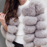 Faux Fox Fur Coat Short Jacket Winter Warm Outwear