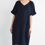 Plus Size Tunic Dress Summer Cotton Linen T Shirt Knee-Length Dresses