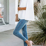 Margovil Open Front Split Sleeves Cape Jacket