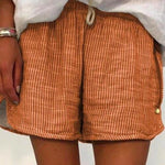 Margovil Fashion Style Drawstring Waist Striped Shorts