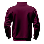 KZZ Men's Solid Half Zip Up Sweatshirt Loose Casual Long Sleeve