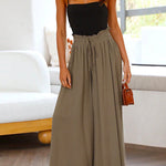Margovil Drawstring Elastic Waist Wide Leg Baggy Pants(5 Colors Available)