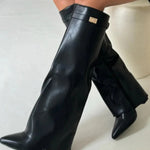 Isis | WOMEN'S LEATHER THIGH-HIGH BOOTS WITH BUCKLE