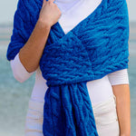 Fashionable women's knitted shawl scarf