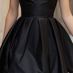 Black Sleeveless High-Neck Fit-and-Flare Mini Dress