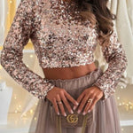 SALLY latte tulle skirt