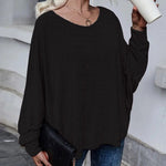 Nadorine Tie Plunging Back Dolman Sleeve Oversize Top for Women Casual Work Office Loose Fit 2026 | Under $40