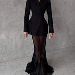 Fashion Jacket & Perspective Skirt Two-Piece Set