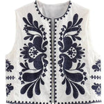 Sleeveless Embroidered Jacket