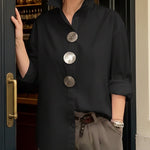 Amara | Stylish Button Stand Collar Blouse
