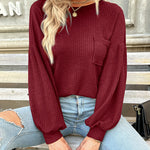 Nadorine Long Sleeve Backless Hollow Knit Sweater for Women Casual Work Office Loose Fit 2026 | Under
