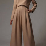 Fashion Casual Loose Solid Color Two-piece Sets