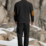 KZZ Men's knitted suit