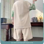 KZZ Trendy letter print short-sleeved menswear