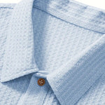 KZZ Men's solid color pique knit polo shirt