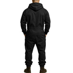KZZ Men's Hooded Workwear Casual Street Style Jumpsuit
