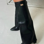 Isis | WOMEN'S LEATHER THIGH-HIGH BOOTS WITH BUCKLE