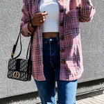 Margovil Button Down Pockets Boyfriend Plaid Shirts