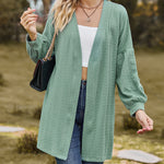 Solid Knit Soft Long Sleeve Open Front Lightweight Knit Cardigans