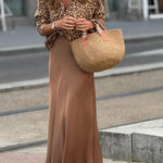 Satin Brown Skirt