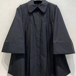 Long Sleeves Buttoned Pleated Solid Color Lapel Midi Dresses Shirt Dress