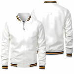 Kenneth™ | Classic Striped Trim Bomber Jacket
