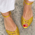 Isadora™ | Golden Woven Sandals