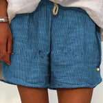 Margovil Fashion Style Drawstring Waist Striped Shorts