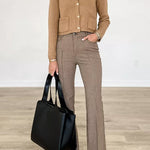 Chic Button Down Pocketed Crop Outwear Cardigan