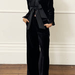 Elegant Long Sleeves Bow Knot Velvet Top