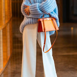 Margovil Turtleneck Drop Shoulder Fluffy Pullover Sweater